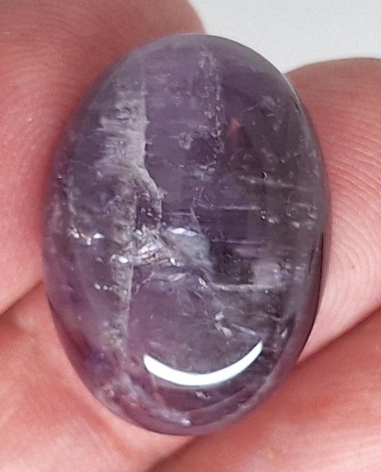 25x18mm Purple Amethyst Flat Backed Loose Semi-precious Gemstone Cabochon 958xi