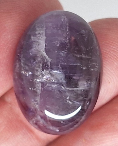 25x18mm Purple Amethyst Flat Backed Loose Semi-precious Gemstone Cabochon 958xi