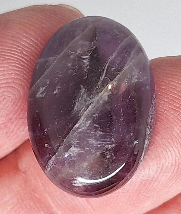 Purple Amethyst 25x18mm Flat Backed Loose Semi-precious Gemstone Cabochon 958xC