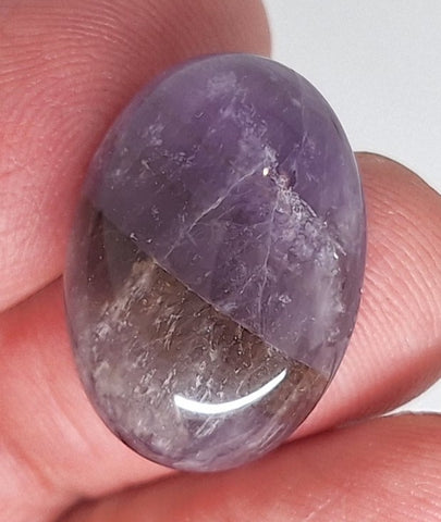 25x18mm Purple Amethyst Flat Backed Loose Semi-precious Gemstone Cabochon 958xD