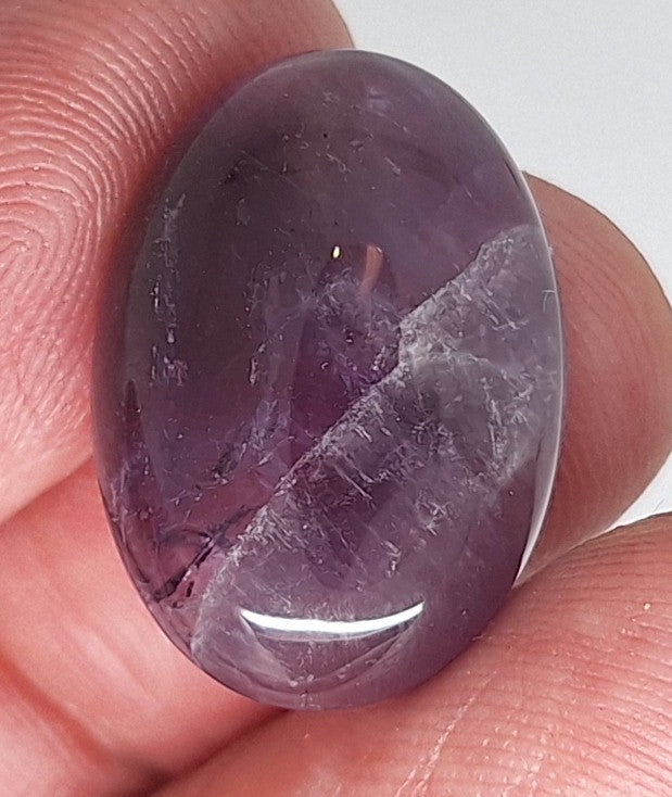 Purple Amethyst 25x18mm Flat Backed Loose Semi-precious Gemstone Cabochon 958xE