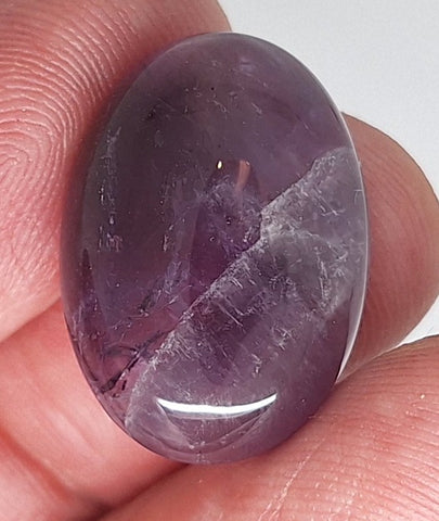 Purple Amethyst 25x18mm Flat Backed Loose Semi-precious Gemstone Cabochon 958xE