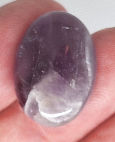 Purple Amethyst 25x18mm Flat Backed Loose Semi-precious Gemstone Cabochon 958xH
