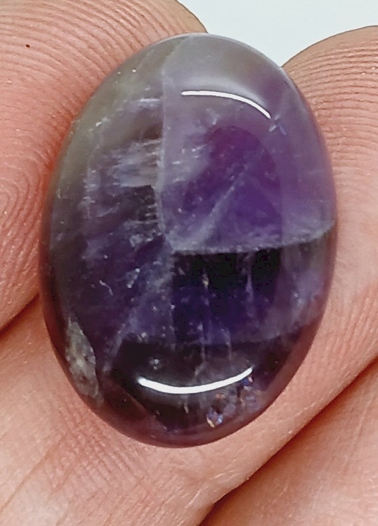 Purple Amethyst 25x18mm Flat Backed Loose Semi-precious Gemstone Cabochon 958xE
