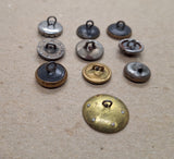 10pcs Antique Buttons Cut Steel Collectable Buttons B104