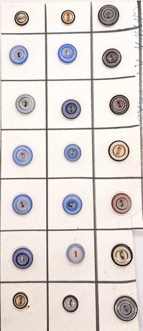 Glass Stencil Buttons Victorian Collectable Buttons B669