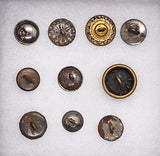 10pcs Antique Buttons Cut Steel Victorian Collectable Buttons B671