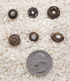 6pcs.  Antique Victorian Diminutive Buttons Vintage Collectors Buttons  B682