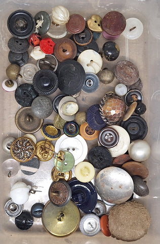 1/4 LB of Sewing Buttons Vintage, Antique, Modern Craft Supply, Collage Work B687