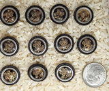 Set of 11pcs Victorian Flower Button with Cut Steel Accents B696