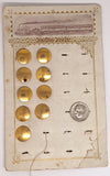 4 cards of french paris style antique vintage buttons rubber and brass B698