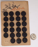 4 cards of french paris style antique vintage buttons rubber and brass B698