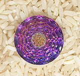 23mm Iridescent Glass Spider Web Button from Czech Republic B700