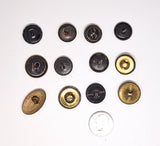 12pc Mixed Antique Metal Victorian Buttons Flowers and Designs B704