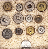 12pc  Antique Metal Victorian Mixed Twinkle Buttons  B711