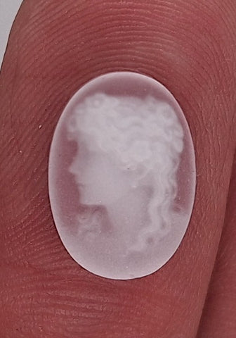 14x5x10.5  Red Agate Cameo Woman's Profile C280