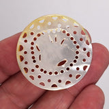 1.5inch  Pierced Mother of Pearl Filigree Centerpiece C291