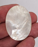 40x30mm Mother of Pearl  Shell Cameo Woman with Hat Flat Back Cabochon C293