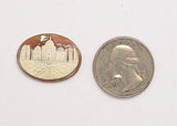 25x20mm Italian Real Shell Cameo of The Taj Mahal unmounted loose Genuine Hand Carved C302