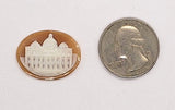 25x20mm Italian Real Shell Cameo of St Peters Basilica  unmounted loose Genuine Hand Carved C303