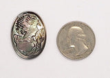 30x22mm Black Pearl Shell Woman Cameo Flat Back Cabochon C304