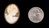 30x23mm Italian Real Shell Cameo unmounted loose Genuine Hand Carved Cameo C306