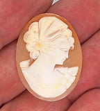 30x23mm Italian Real Shell Cameo unmounted loose Genuine Hand Carved Cameo C306