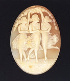 49x36mm Italian Real Shell Cameo Three Graces  unmounted loose Genuine Hand Carved Cameo C313