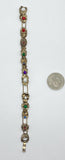 Vintage 7.5 inch Victorian style silver slide bracelet F271