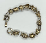 Vintage 7.5 inch Victorian style silver slide bracelet F271