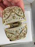Amedeo NYC Cameo Bracelet Chunky Hinged Clamper F273