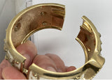 Amedeo NYC Cameo Bracelet Chunky Hinged Clamper F273