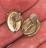 Italian Shell Cameo Screwback Earrings F282