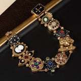 Second - But its not- Read description- Gold  Cameo Slide Bracelet 7.5 inches - F295