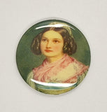 35mm -  Vintage German Porcelain Decal Portrait Cabochon Helene Sedlmayr J100