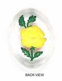 40x30mm Vintage German Glass Intaglio Rose Cameo Cabochon J104