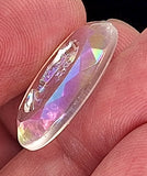 25x18mm Vintage German Woman Glass Cameo Reverse Intaglio AB CRYSTAL J140