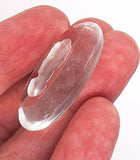 40x30mm Clear Vintage German Glass Intaglio Woman Cameo Cabochon J163