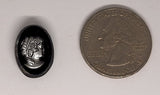 18x13mm Vintage German Glass Intaglio Woman Cameo Cabochon J217