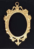 Close Out - 32x25mm Raw Brass Vintage Fancy Setting -read description -J224