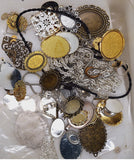 READ DESCRIPTION Settings, Plated Stampings Jewelry Findings  (SECONDS and DISCONTINUED) 1/2LB L631