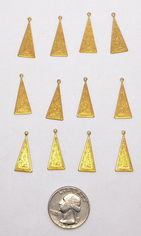 Closeout - 12pcs raw brass earring charm drop L721
