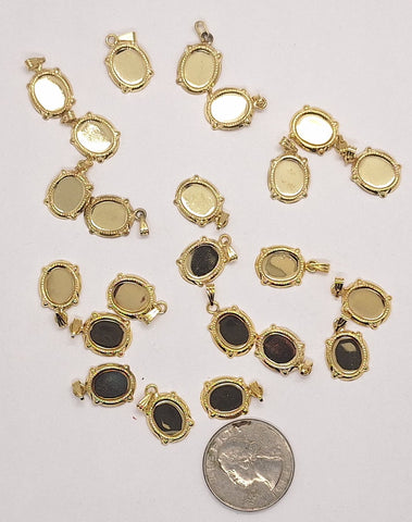 Closeout-  36pcs Gold Plate 10x8mm setting with bail L732