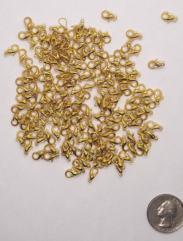 Closeout- Bag of Gold Lobster clasp 10x5mm necklace clasp jewelry finding L736