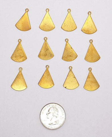 Closeout - 12pcs raw brass earring charm drop beavertail L746