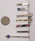 7pcs, Silver Vintage Tie Clips Tie Bars L762