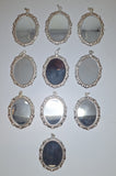 Closeout- 10pcs.  40x30mm Bright Silver Pendant Setting with Bail L766