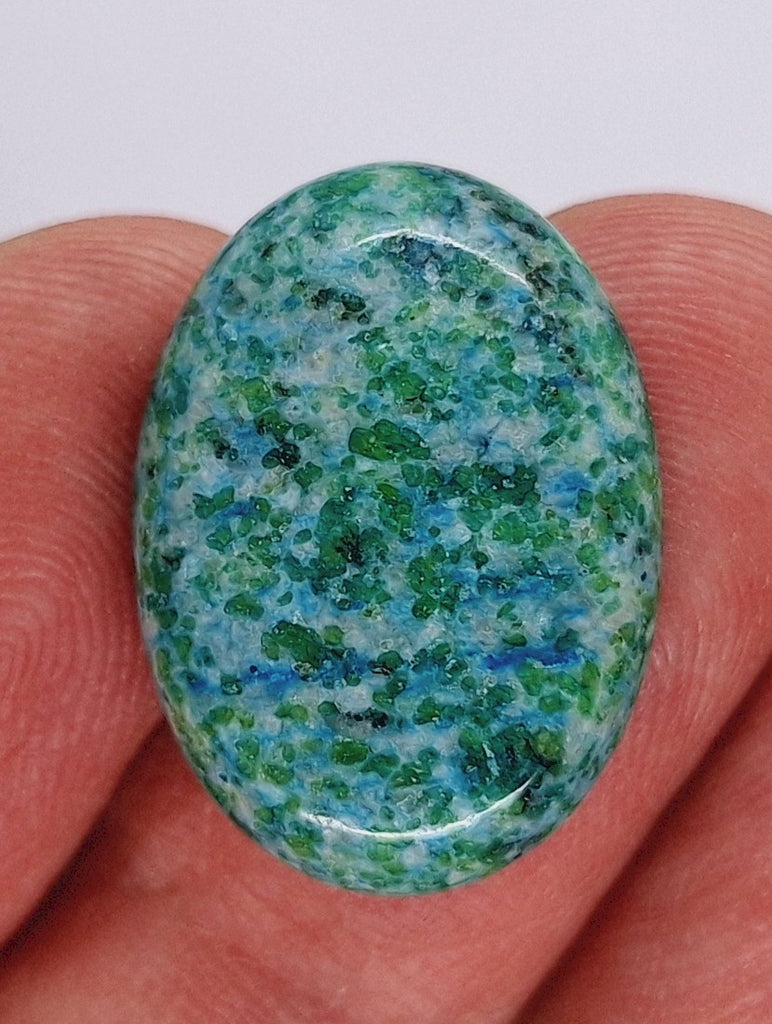 25x18mm Dyed Blue Green Ripple Jasper Flat Back Gemstone Cabochon Cameo Jewelry Supply S2076E