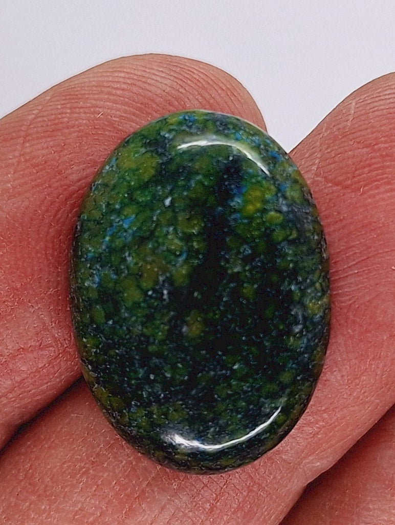 25x18mm Dyed Blue Green Ripple Jasper Flat Back Gemstone Cabochon Cameo Jewelry Supply S2076F