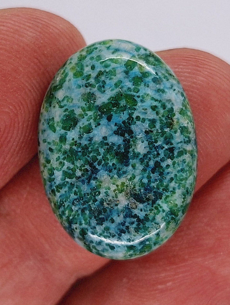 25x18mm Dyed Blue Green Ripple Jasper Flat Back Gemstone Cabochon Cameo Jewelry Supply S2076H